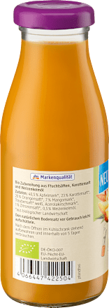 Smoothie, ACE mit Karotte, Orange, & Weizenkeimöl dmBio