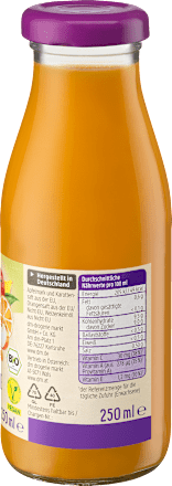 Smoothie, ACE mit Karotte, Orange, & Weizenkeimöl dmBio