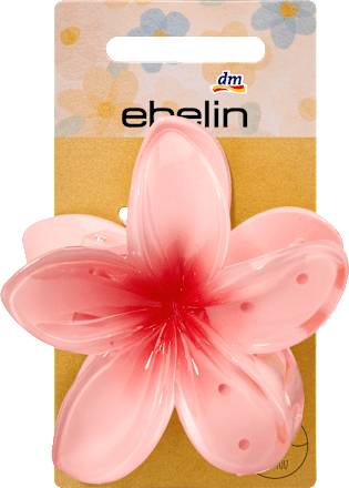 Haarklammer Blume, pink ebelin