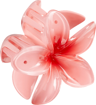 Haarklammer Blume, pink ebelin