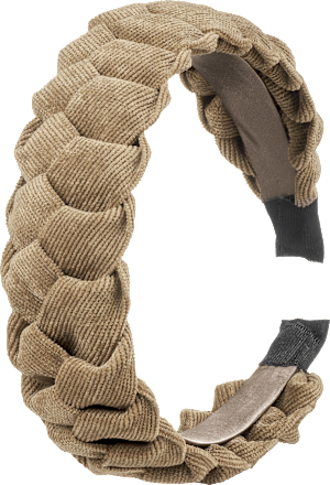 Haarreif geflochten recycelt khaki ebelin