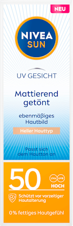 Sonnenfluid Gesicht mattierend & hell getönt LSF 50 NIVEA SUN