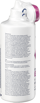 Kontaktlinsen-Pflegemittel Kombilösung mit Hyaluron VISIOMAX