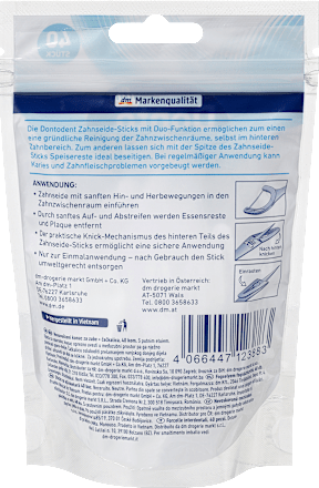 Zahnseidesticks ungewachst mit Etui Dontodent