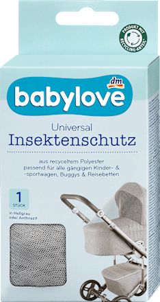 Insektenschutz für Kinderwagen Universal grau babylove
