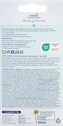 Insektenschutz für Kinderwagen Universal grau babylove