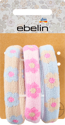 Haargummis mit Blumen-Motiv ebelin
