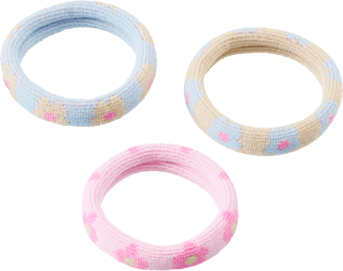 Haargummis mit Blumen-Motiv ebelin