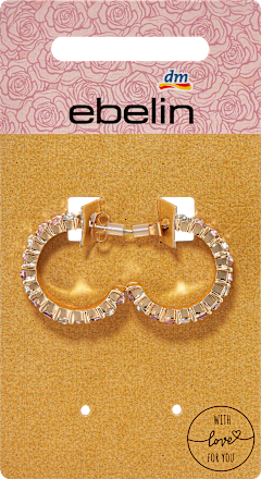 Creolen mit Strass, Gold-Optik ebelin