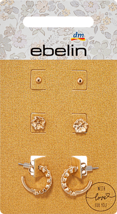 Ohrstecker Blumen & Blätter, Gold-Optik ebelin