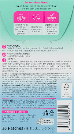 Anti-Pickel Patches Hautrein  Balea