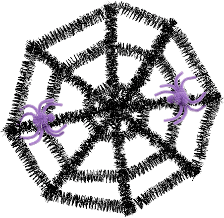 Foliengirlande, Spinnennetz mit Spinnen, schwarz/lila Dekorieren & Einrichten