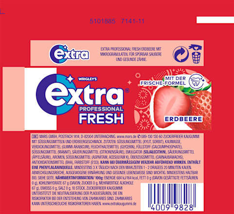 Kaugummi, Professional Fresh Erdbeere EXTRA