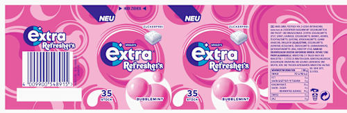 Kaugummi, Refreshers Bubblemint, zuckerfrei EXTRA