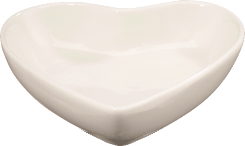 Keramikschale, Herzform, weiß Dekorieren & Einrichten