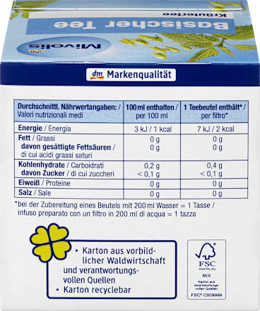 Kräutertee, Basischer Tee (12 Beutel) Mivolis