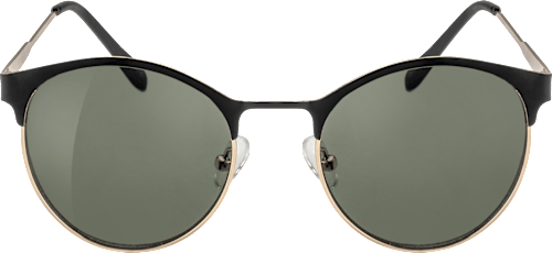 Metall-Sonnenbrille in Schwarz-Gold mit dunkler Tönung SUNDANCE