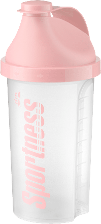Shaker za pripravo napitkov, roza (500 ml) Sportness