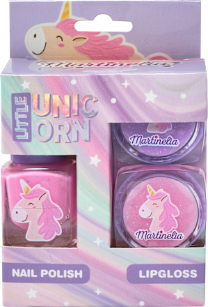 Geschenkset 3-teilig Little Unicorn Nagellack & Lipgloss Martinelia