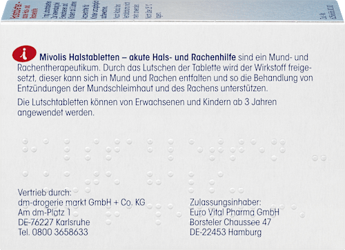 Halstabletten – akute Hals- und Rachenhilfe Mivolis