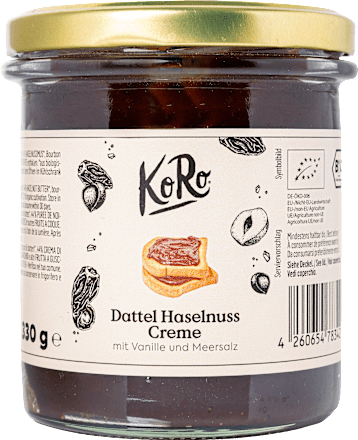 Brotaufstrich, Dattel-Haselnuss-Creme KoRo
