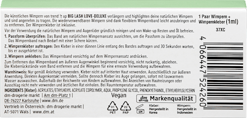 Künstliche Wimpern Big Lash Love False Deluxe (1 Paar) trend !t up