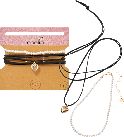 Choker-Ketten Herz & Perlen ebelin