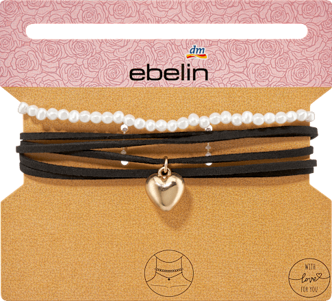 Choker-Ketten Herz & Perlen ebelin