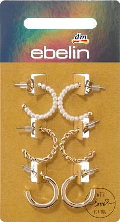 Creolen mit Perlen, Gold-Optik ebelin