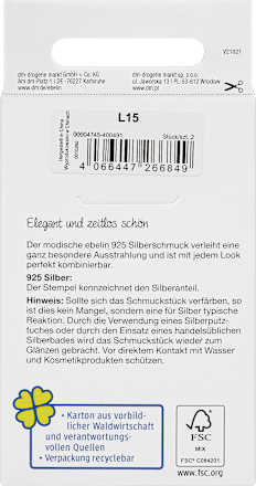 Creolen mit Zirkoniasteinen 925 Silber  ebelin