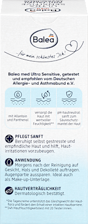 Denný pleťový krém na vystresovanú a podráždenú pleť Ultra Sensitive Balea med