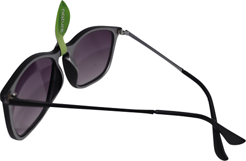 Sonnenbrille mit schwarzem Recycling-Gestell und lila Tönung SUNDANCE