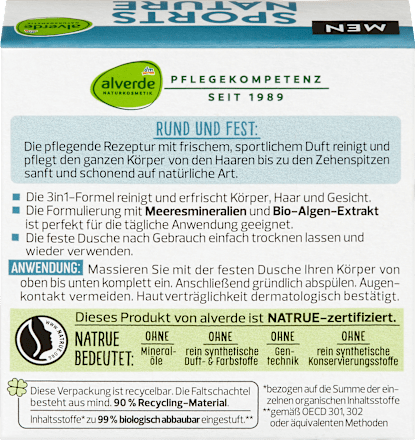 Feste Dusche 3in1 Sports Nature alverde MEN