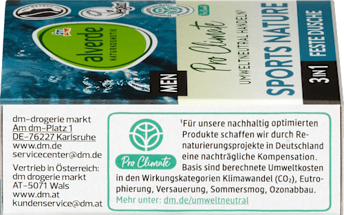 Feste Dusche 3in1 Sports Nature alverde MEN