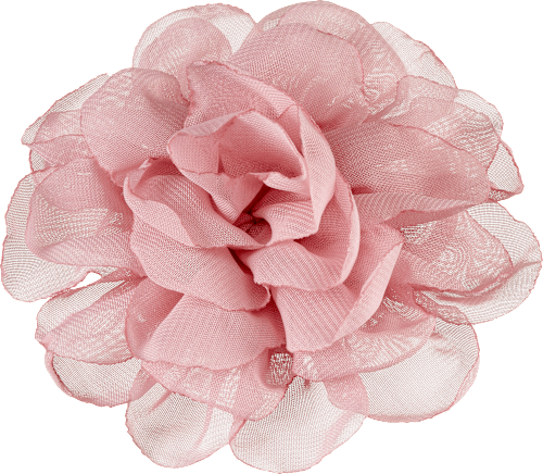 Haar- & Ansteckbrosche Blume, rosa ebelin