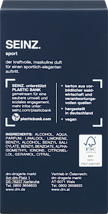 Sport Eau de Toilette SEINZ.