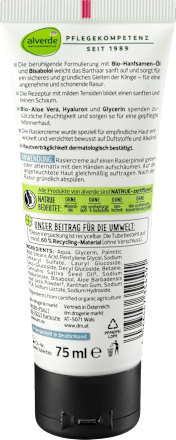 Rasiercreme, Sensitive Nature alverde MEN