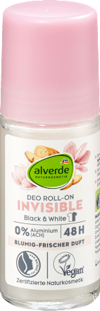 Deo roll-on Invisible Black & White alverde NATURKOSMETIK