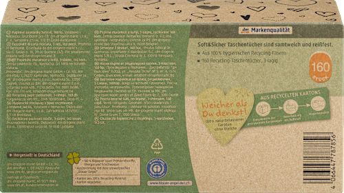 Taschentücher Box Recycling 3-lagig Soft&Sicher