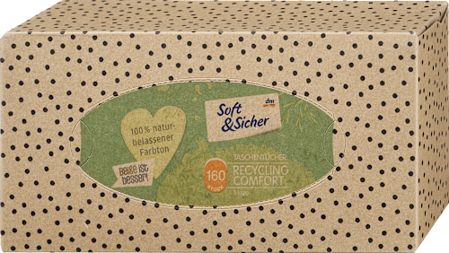 Taschentücher Box Recycling 3-lagig Soft&Sicher