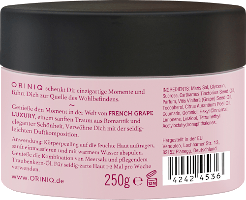 Körperpeeling Creme-Öl-Peeling French Grape Luxury ORINIQ