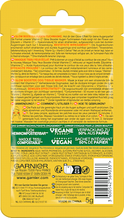 Augenpads Vitamin C Glow Booster (1 Paar) Garnier Skin Active