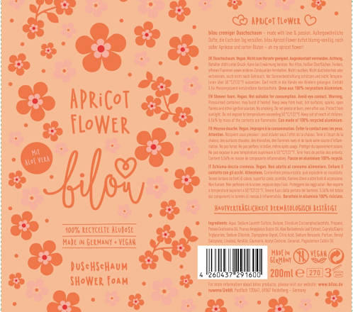 Duschschaum Apricot Flower bilou