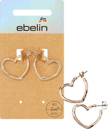 Creolen Herzform Gold-Optik ebelin