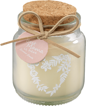 Kerzenglas gefüllt mit Korkdeckel, weiß  Dekorieren & Einrichten