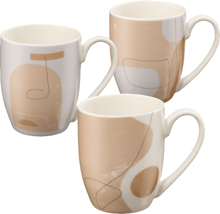 Kaffeebecher, beige-creme-flieder keine Marke