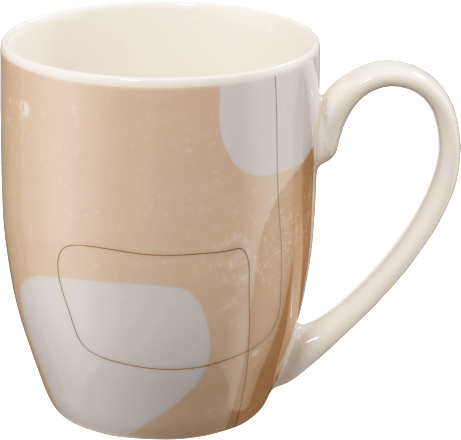 Kaffeebecher, beige-creme-flieder keine Marke