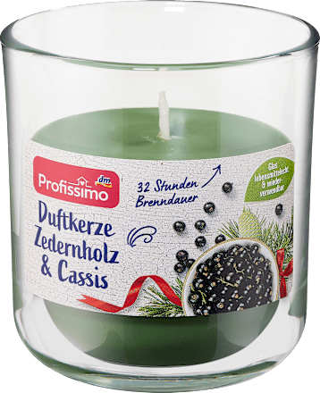 Duftkerze im Glas Zedernholz Cassis Profissimo