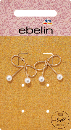 Ohrstecker Schleifenform, Gold-Optik ebelin
