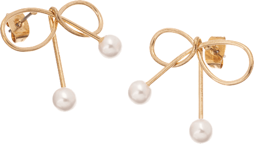 Ohrstecker Schleifenform, Gold-Optik ebelin